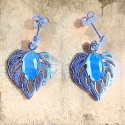 Pendientes de ágata azul