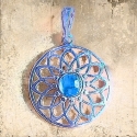 Colgantes de ágata azul