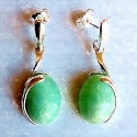 Pendientes de crisoprasa