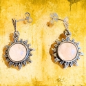 Pendientes de cuarzo rosa