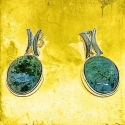 Pendientes de crisocola