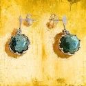 Pendientes de venturina verde