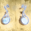 Pendientes de ágata agua
